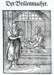 The Glasses Maker, published by Hartman Schopper (woodcut) (b/w photo) | Obraz na stenu