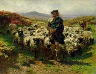 The Highland Shepherd, 1859 (oil on canvas) | Obraz na stenu
