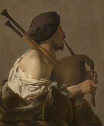 Bagpipe Player, 1624 (oil on canvas) | Obraz na stenu