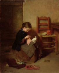The Little Dressmaker, 1858 (oil on panel) | Obraz na stenu