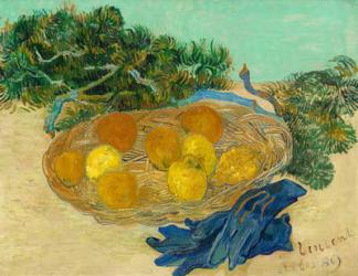 Still Life of Oranges and Lemons with Blue Gloves, 1889 (oil on canvas) | Obraz na stenu