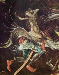 The Last Judgement, detail of a Woman being Carried Along by a Demon, c.1504 (oil on panel) | Obraz na stenu