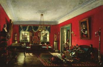 The Nashchokin family in drawing room (oil on canvas) | Obraz na stenu