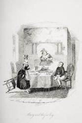 Mary and the fat boy, illustration from `The Pickwick Papers' by Charles Dickens (1812-70) published 1837 (litho) | Obraz na stenu