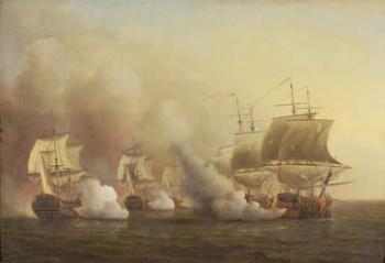 Action Off the Cape of Good Hope, March 9th, 1757 (oil on canvas) | Obraz na stenu