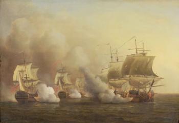 Action Off the Cape of Good Hope, March 9th, 1757 (oil on canvas) | Obraz na stenu