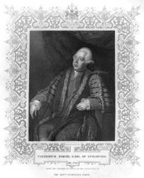 Portrait of Frederick North, Earl of Guildford (engraving) (b/w photo) | Obraz na stenu