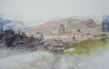 View of Florence, 1837-39 (w/c on paper) | Obraz na stenu