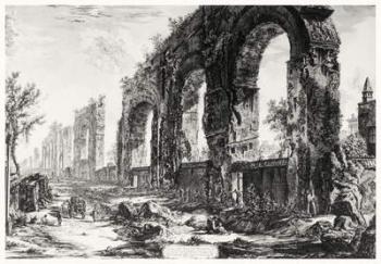 View of the Aqueduct of Nero, from the 'Views of Rome' series, c.1760 (etching) | Obraz na stenu