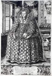 Portrait of Queen Elizabeth I (engraving) | Obraz na stenu