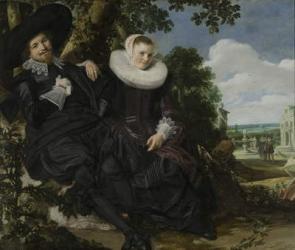 Portrait of a Couple, Probably Isaac Abrahamsz Massa and Beatrix van der Laen, c.1622 (oil on canvas) | Obraz na stenu