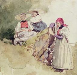Three Females (w/c on paper) | Obraz na stenu