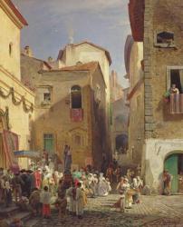 Festival of Our Lady at Gennazzano, Roman Campagna, Italy, 1865 (oil on canvas) | Obraz na stenu