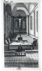 Inquisition Interrogation (engraving) (b/w photo) | Obraz na stenu