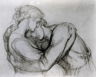 Study for 'The Blessed Damozel', c.1876 (graphite on paper) | Obraz na stenu