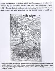 discovery of San Domingo, from, 'Science and Literature in the Middle Ages and Renaissance', written and engraved by Paul Lacroix, 1878 (engraving) (b/w photo) | Obraz na stenu