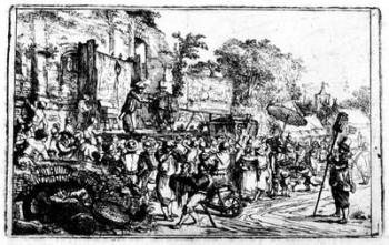 Country-fair with Two Charlatans, c.1640-80 (etching) | Obraz na stenu