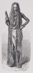 Indian fakir, from 'The History of Mankind', Vol.III, by Prof. Friedrich Ratzel, 1898 (engraving) | Obraz na stenu