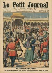 Delhi Durbar, illustration from 'Le Petit Journal', supplement illustre, 24th December 1911 (colour litho) | Obraz na stenu
