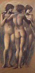 The Three Graces, c.1885 (chalk on paper) | Obraz na stenu