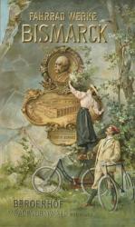 Poster advertising the Fahrrad Werke Bismarck (litho) | Obraz na stenu