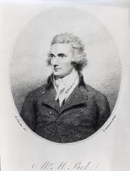 Mungo Park, engraved by T. Dickinson (engraving) (b/w photo) | Obraz na stenu