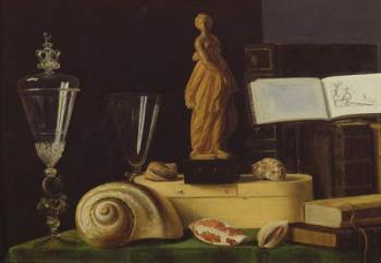 Still Life with a Statuette and Shells, c.1630 (oil on panel) | Obraz na stenu