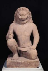 Lion-headed guardian, Banteay Srei Style, c.967 (sandstone) | Obraz na stenu