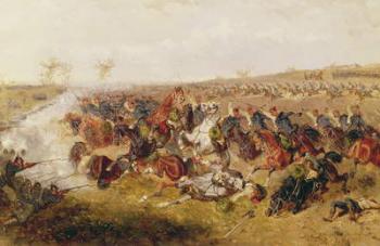 Battle of Schweinschaedel, 29th July 1866 (oil on canvas) | Obraz na stenu