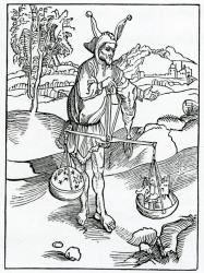 Of them that dyspyse euerlastynge ioye, and settyth thynges transytory before thynges eternall and euerlastynge, illustration from Alexander Barclay's English translation of 'The Ship of Fools', from an edition published in 1874 (engraving) | Obraz na stenu