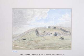 The Roman Wall - Mile Castle at Cawfields, 1880-89 (w/c on paper) | Obraz na stenu