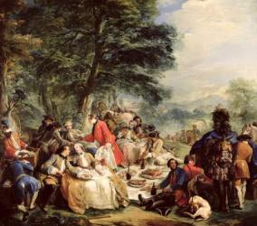 The Hunt Lunch, 1737 (oil on canvas) | Obraz na stenu