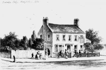 View of the new Yorkshire Stingo Public House in Paddington, drawn by Thomas Hosmer Shephard, 1860-1859 (drawing) | Obraz na stenu