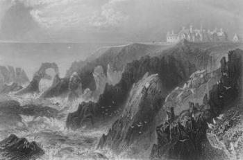 View of Slaines Castle, near Peterhead (engraving) | Obraz na stenu