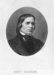 Robert Schumann, 1839 (litho) (b/w photo) | Obraz na stenu