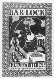 Advertisement for Bar-Lock Typewriters, c.1895 (litho) | Obraz na stenu