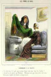 The Cloth Seller, plate 5 from 'Les Femmes de Paris', 1841-42 (colour litho) | Obraz na stenu