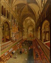 Interior of Canterbury Cathedral, c.1675-1700 (oil on canvas) | Obraz na stenu