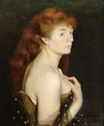 Portrait of a Young Red Haired Woman, 1889 (oil on canvas) | Obraz na stenu