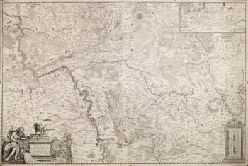 Map of the Archbishopric and Electorate of Mainz, c. 1695 (engraving) | Obraz na stenu