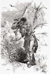 An Apache Indian hunting in the 19th century. From The History of Our Country, published 1900 | Obraz na stenu