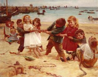 Tug of War, 1891 (oil on canvas) | Obraz na stenu