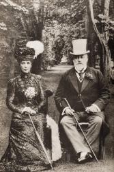 King Edward VII and Queen Alexandra, illustration from 'King Edward and his Times' by Andre Maurois, published in 1933 (print) | Obraz na stenu