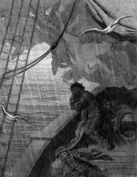 The rain begins to fall, scene from 'The Rime of the Ancient Mariner' by S.T. Coleridge, published by Harper & Brothers, New York, 1876 (wood engraving) | Obraz na stenu