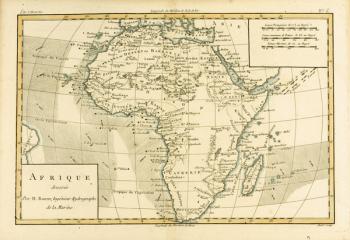 Africa, from 'Atlas de Toutes les Parties Connues du Globe Terrestre' by Guillaume Raynal (1713-96) published Geneva, 1780 (coloured engraving) | Obraz na stenu