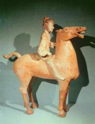 Horseman, from Xianyang, Shaanxi, Western Han Dynasty (painted terracotta) | Obraz na stenu