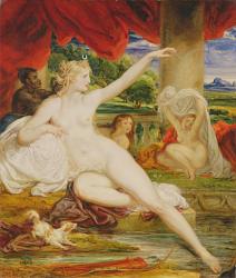 Diana at the Bath, 1830 (oil on panel) | Obraz na stenu