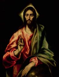 Christ Blessing (oil on canvas) | Obraz na stenu