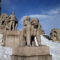 Motherhood, or Woman with Two Children riding on her Back (granite) | Obraz na stenu
