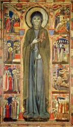 St. Clare with Scenes from her Life (tempera on panel) | Obraz na stenu